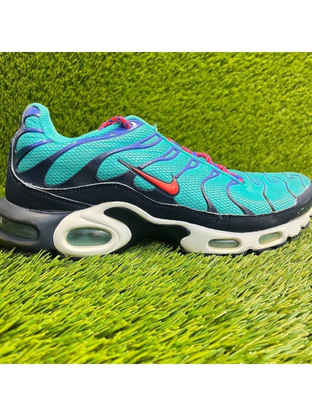 Nike Air Max Plus Discover Your Air Mens Size 8 Blue Running Shoes Sneakers
